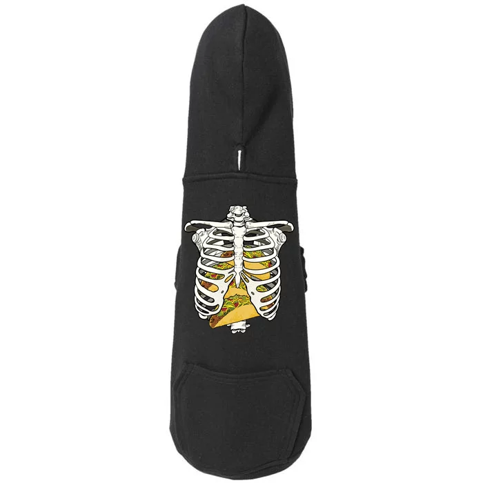 Skeleton Rib Cage Filled With Tacos Doggie 3-End Fleece Hoodie