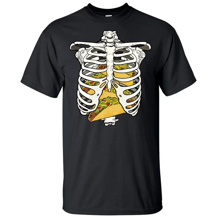 Skeleton Rib Cage Filled With Tacos Tall T-Shirt