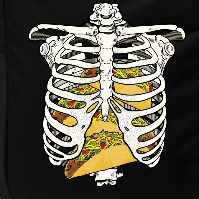 Skeleton Rib Cage Filled With Tacos Impact Tech Backpack