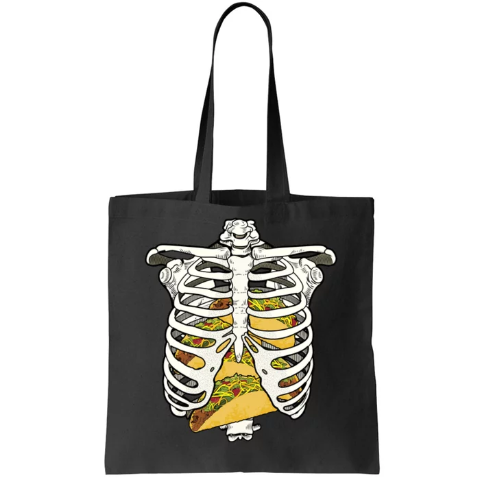 Skeleton Rib Cage Filled With Tacos Tote Bag