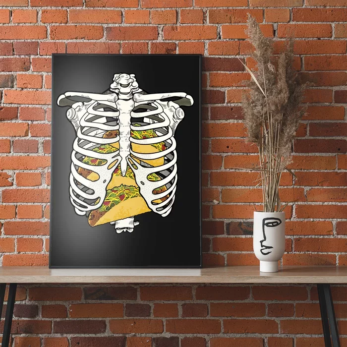 Skeleton Rib Cage Filled With Tacos Poster