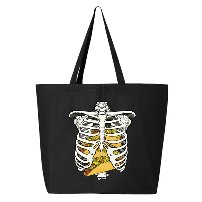 Skeleton Rib Cage Filled With Tacos 25L Jumbo Tote