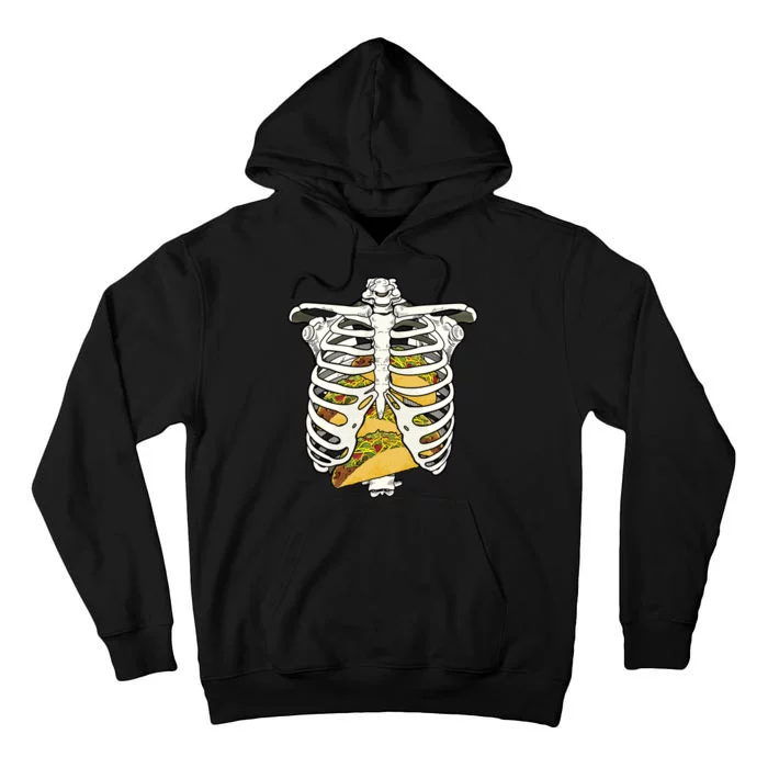 Skeleton Rib Cage Filled With Tacos Tall Hoodie