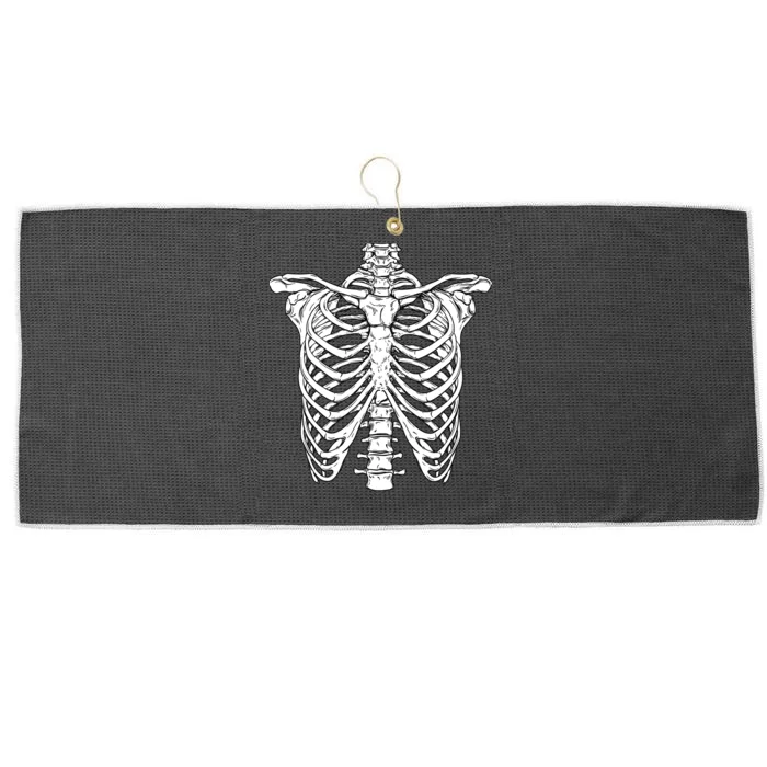 Skeleton Rib Cage Scary Halloween Costume Large Microfiber Waffle Golf Towel