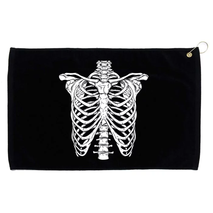 Skeleton Rib Cage Scary Halloween Costume Grommeted Golf Towel