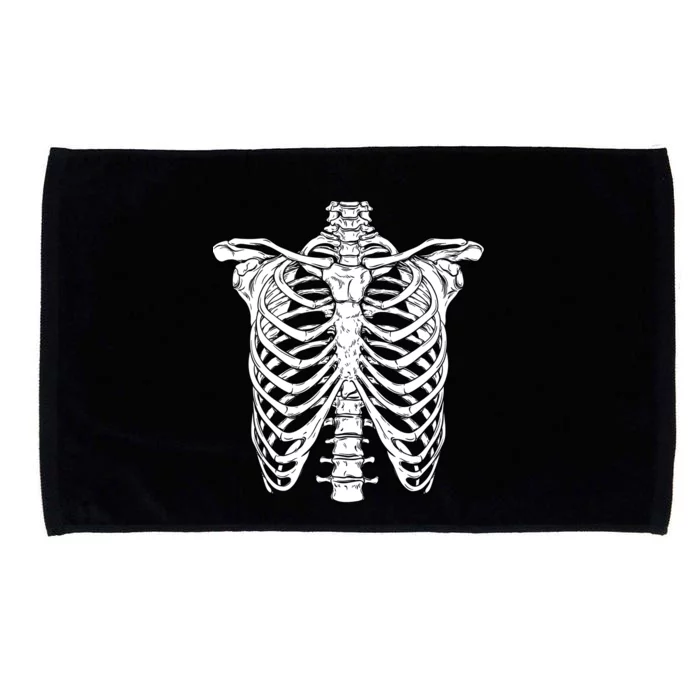 Skeleton Rib Cage Scary Halloween Costume Microfiber Hand Towel