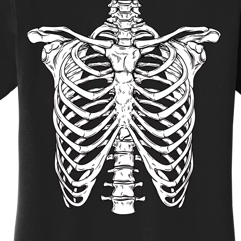 Skeleton Rib Cage Scary Halloween Costume Women's T-Shirt