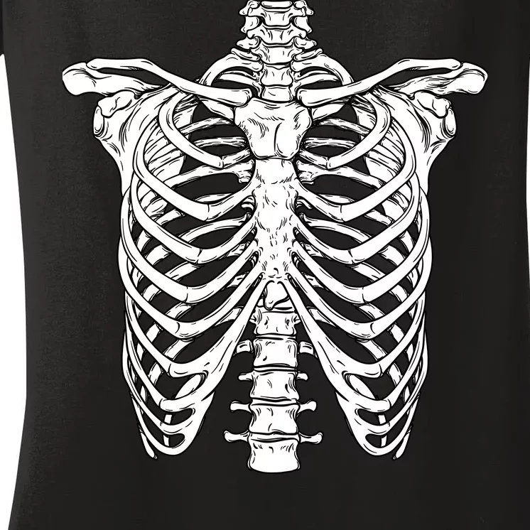 T-Shirt - SKELETON SHIRT  Halloween Costume Rib cage Anatomy T