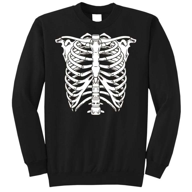 Skeleton Rib Cage Skull Chest Sweatshirt