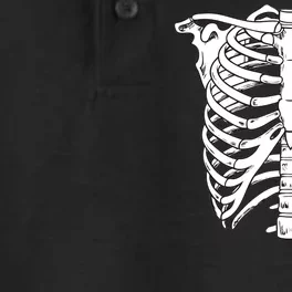 Skeleton Rib Cage Skull Chest Dry Zone Grid Performance Polo