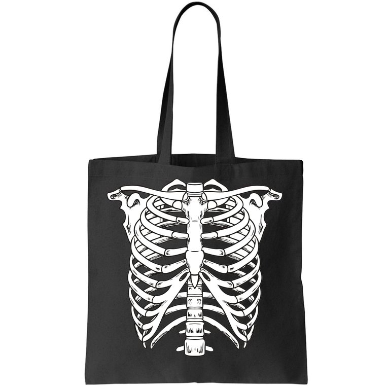 Skeleton Rib Cage Skull Chest Tote Bag