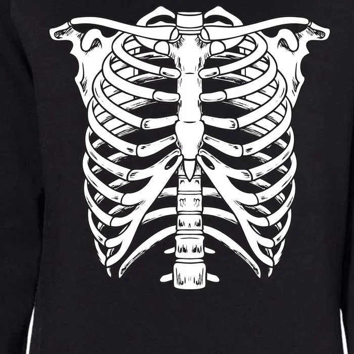 Skeleton Rib Cage Skull Chest Womens California Wash Sweatshirt