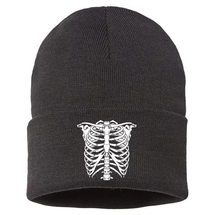 Skeleton Rib Cage Skull Chest Sustainable Knit Beanie