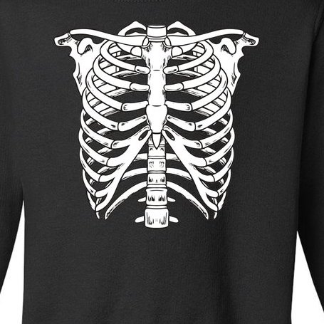 Skeleton Rib Cage Skull Chest Toddler Sweatshirt