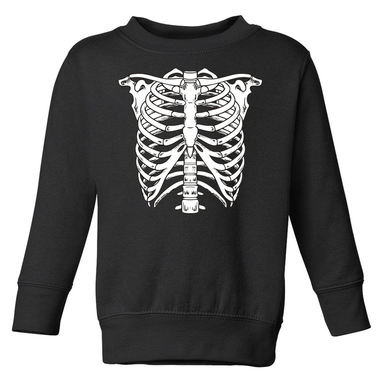 Skeleton Rib Cage Skull Chest Toddler Sweatshirt