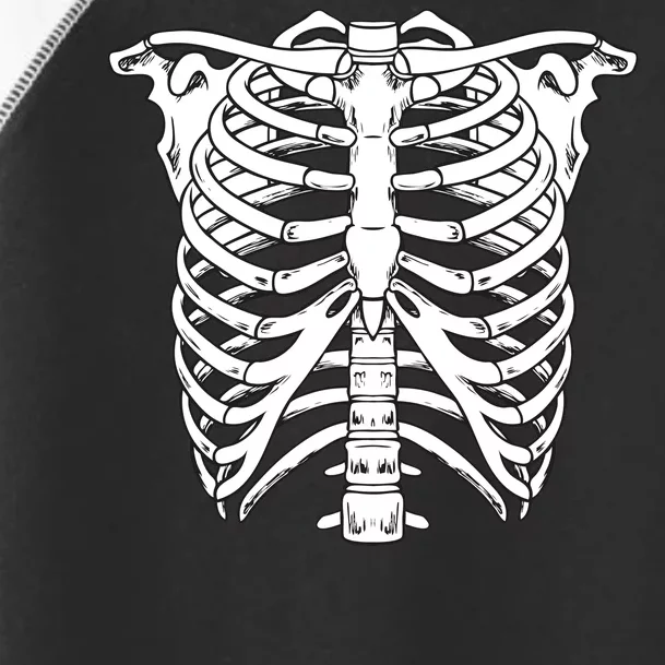 Skeleton Rib Cage Skull Chest Toddler Fine Jersey T-Shirt