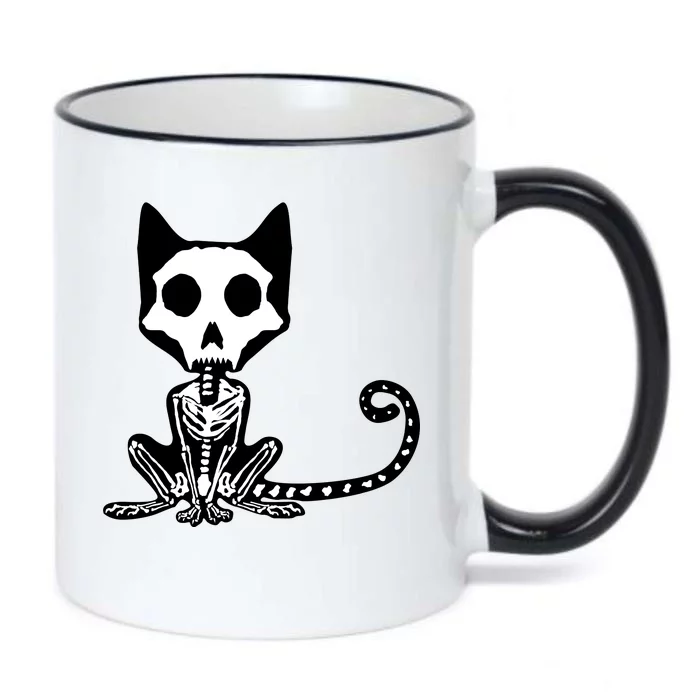 Skeleton X-Ray Cat Day Of The Dead Black Color Changing Mug