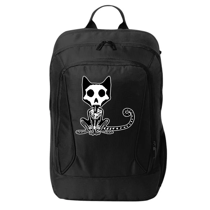 Skeleton X-Ray Cat Day Of The Dead City Backpack