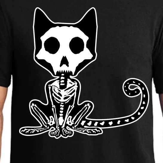 Skeleton X-Ray Cat Day Of The Dead Pajama Set