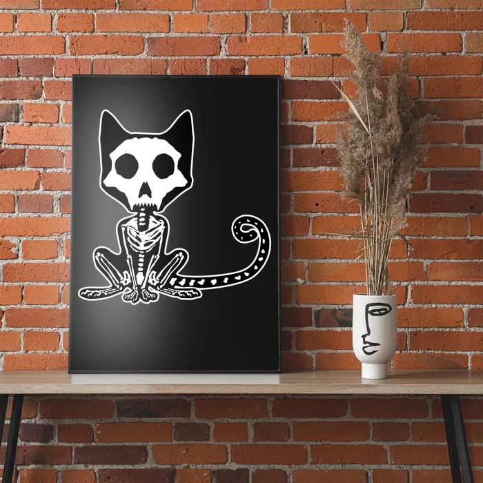 Skeleton X-Ray Cat Day Of The Dead Poster