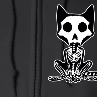 Skeleton X-Ray Cat Day Of The Dead Full Zip Hoodie