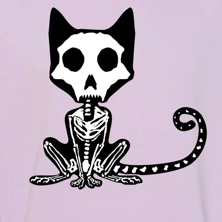 Skeleton X-Ray Cat Day Of The Dead Garment-Dyed Sweatshirt