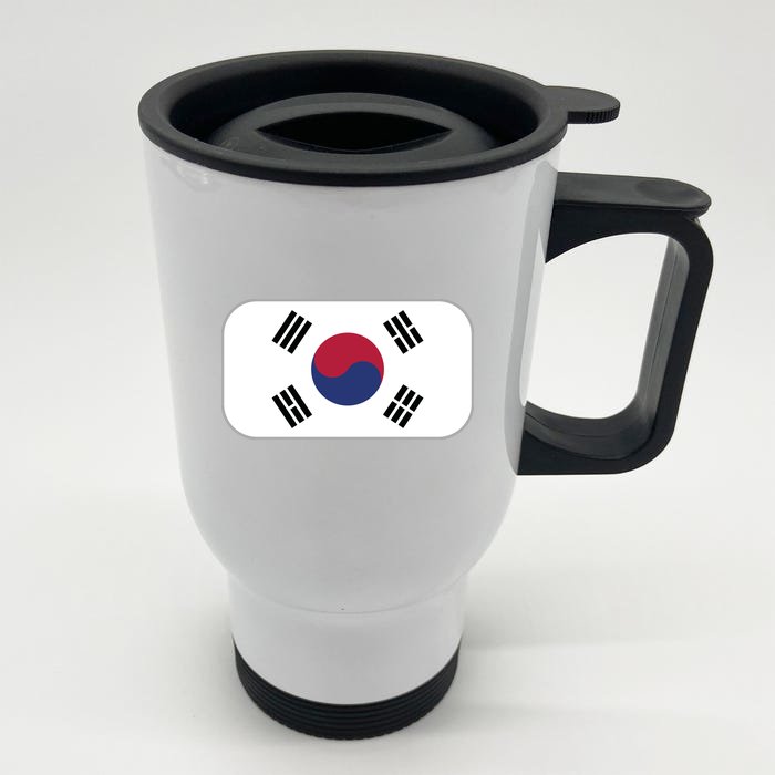 South Korea Flag Soccer World Cup 2022 Front & Back Stainless Steel Travel Mug