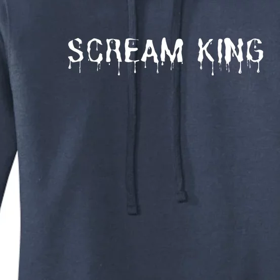 Scream King Funny Halloween Women's Pullover Hoodie