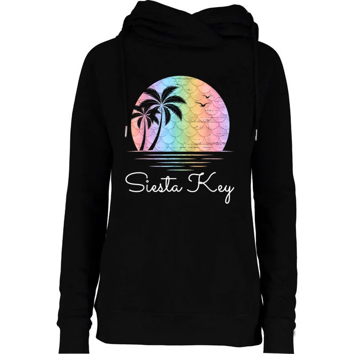 Siesta Key Florida Vacation Beach Island Family Group Womens Funnel Neck Pullover Hood