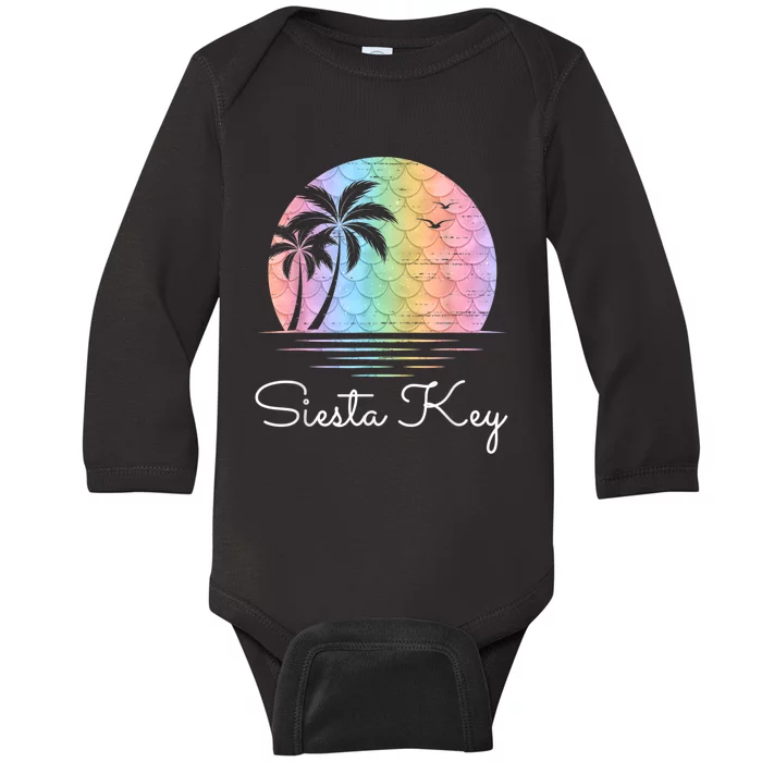 Siesta Key Florida Vacation Beach Island Family Group Baby Long Sleeve Bodysuit