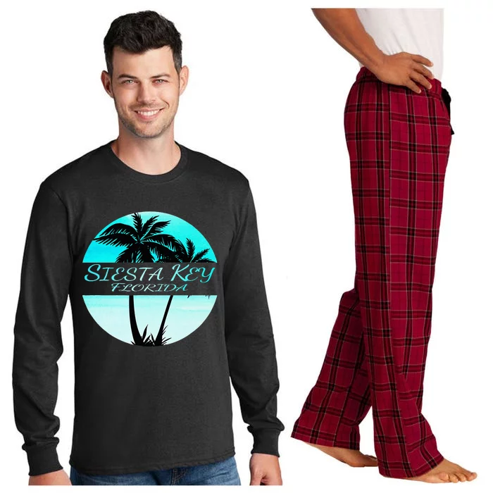 Siesta Key Florida Palm Trees Souvenir Long Sleeve Pajama Set