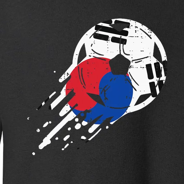 South Korea Flag Soccer Ball Football Fan Toddler Sweatshirt