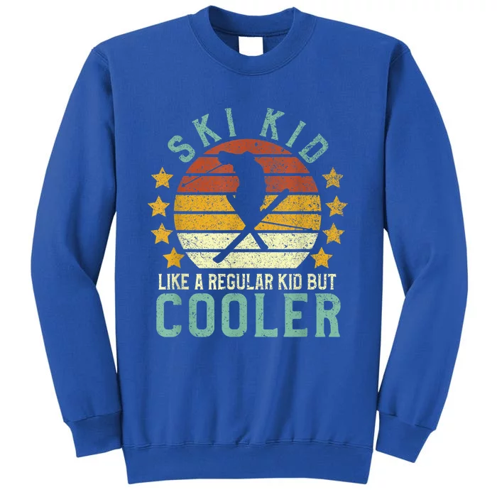 Ski Kids | Funny Young Vintage Skier Skiing Lover Gift Tall Sweatshirt