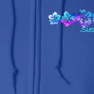 Siesta Key Florida Tropical Flower Great Giftgiftvacation Beach Gift Full Zip Hoodie