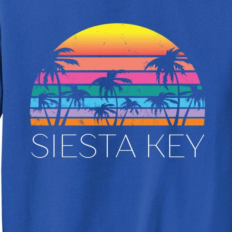 Siesta Key Florida Retro Beach Vacation Souvenir Summer West Great Gift Tall Sweatshirt