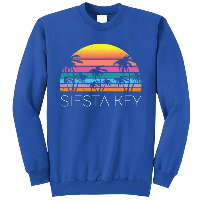 Siesta Key Florida Retro Beach Vacation Souvenir Summer West Great Gift Tall Sweatshirt