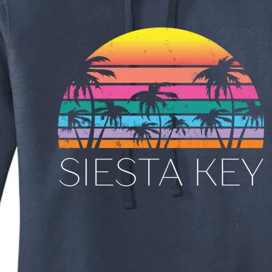 Siesta Key Florida Retro Beach Vacation Souvenir Summer West Great Gift Women's Pullover Hoodie