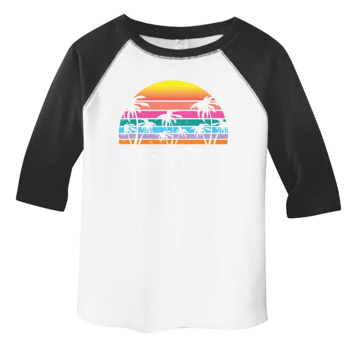 Siesta Key Florida Retro Beach Vacation Souvenir Summer West Great Gift Toddler Fine Jersey T-Shirt