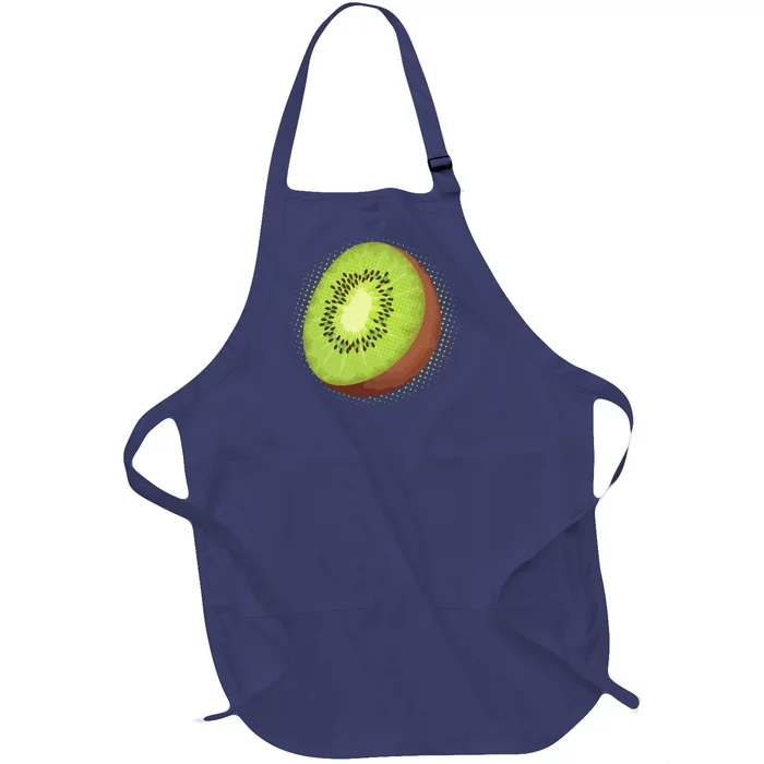 Summer Kiwi Fruit Full-Length Apron With Pocket