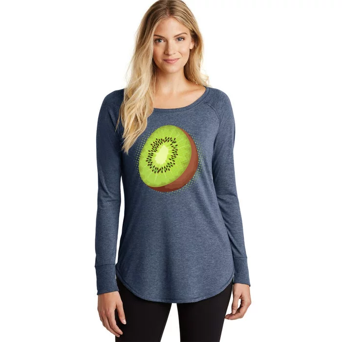 Summer Kiwi Fruit Women's Perfect Tri Tunic Long Sleeve Shirt