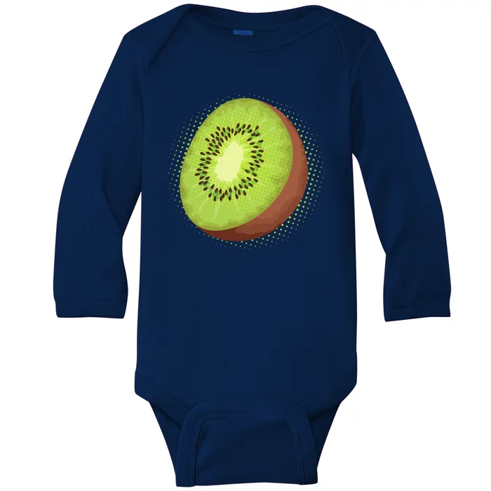 Summer Kiwi Fruit Baby Long Sleeve Bodysuit