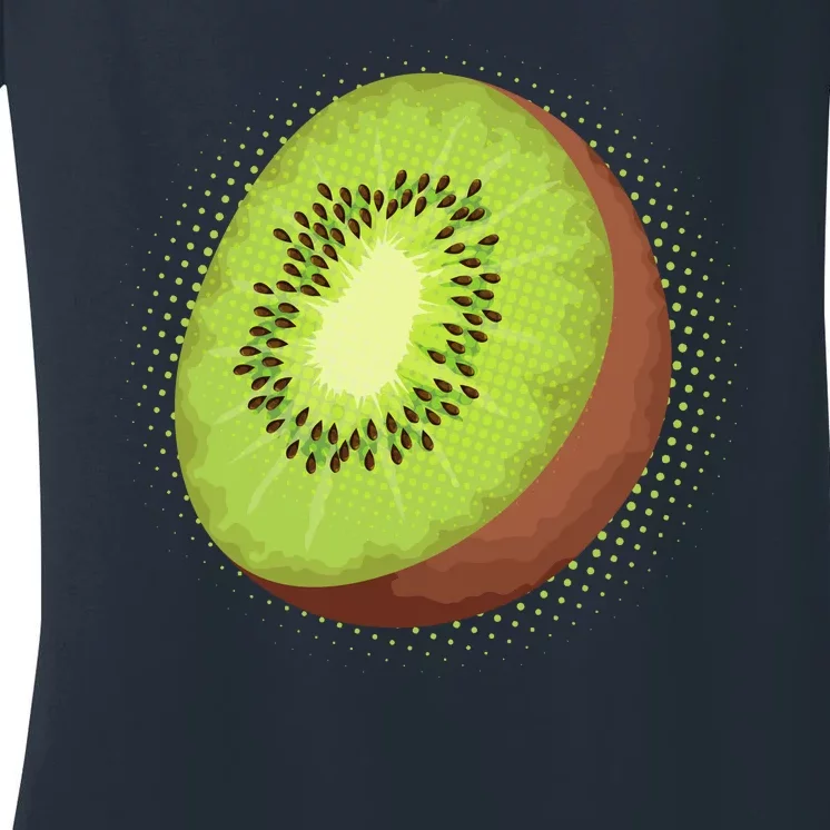 Summer Kiwi Fruit Women's V-Neck T-Shirt