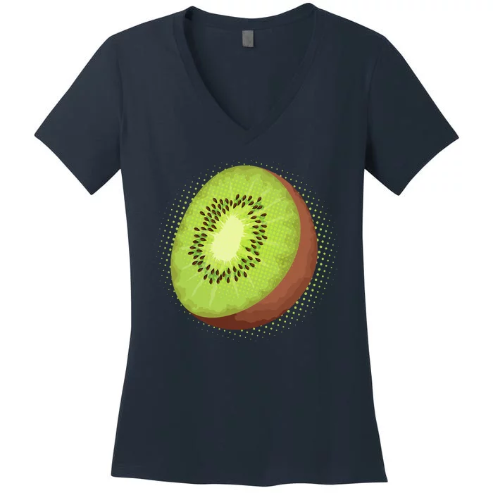 Summer Kiwi Fruit Women's V-Neck T-Shirt