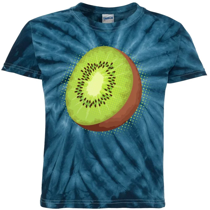 Summer Kiwi Fruit Kids Tie-Dye T-Shirt