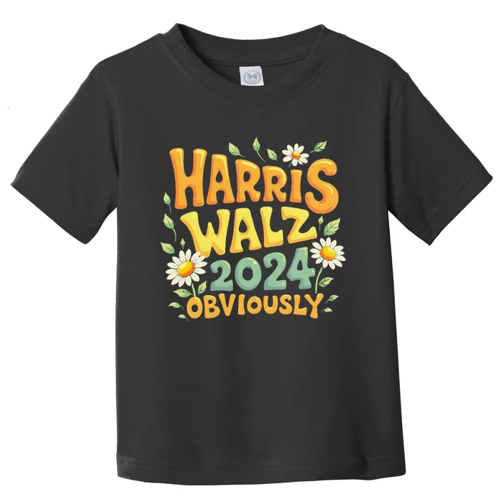 Support Kamala Harris Walz 2024 Obviously Kamala Harris 2024 Toddler T-Shirt