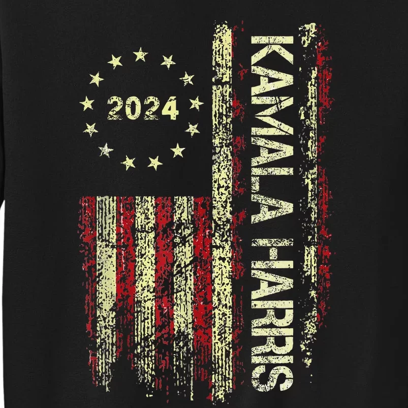 Support Kamala Harris Vote 2024 Democrat Usa President Tall Sweatshirt