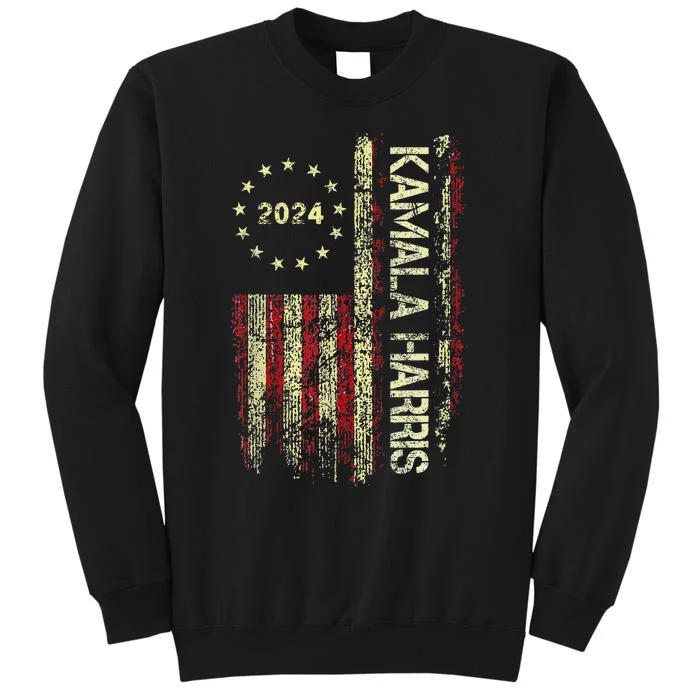 Support Kamala Harris Vote 2024 Democrat Usa President Tall Sweatshirt