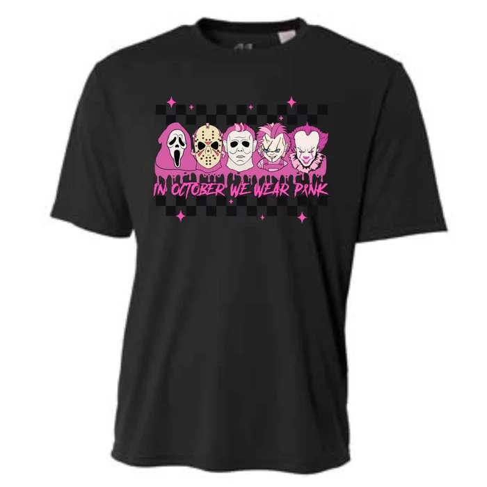 Serial Killer Horror Movies Breast Cancer Wear Pink In October Cooling Performance Crew T-Shirt