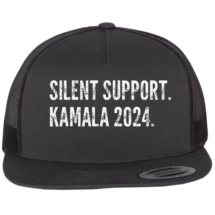 Simple Kamala Harris 2024 Silent Support Election 2024 Flat Bill Trucker Hat