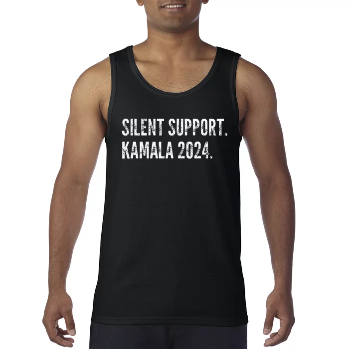 Simple Kamala Harris 2024 Silent Support Election 2024 Tank Top